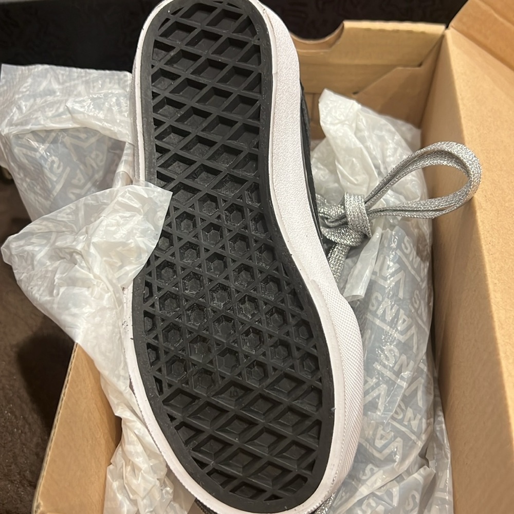 Vans Old Skool Black Glitter Side Stripe Pre-school - Picture 6 of 6